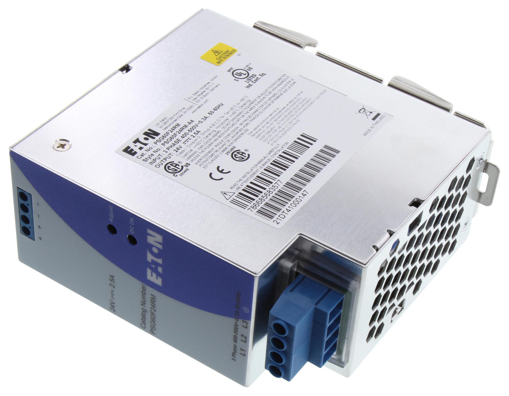 Eaton Psg60F24Rm Power Supply, Ac-Dc, 24V, 2.5A