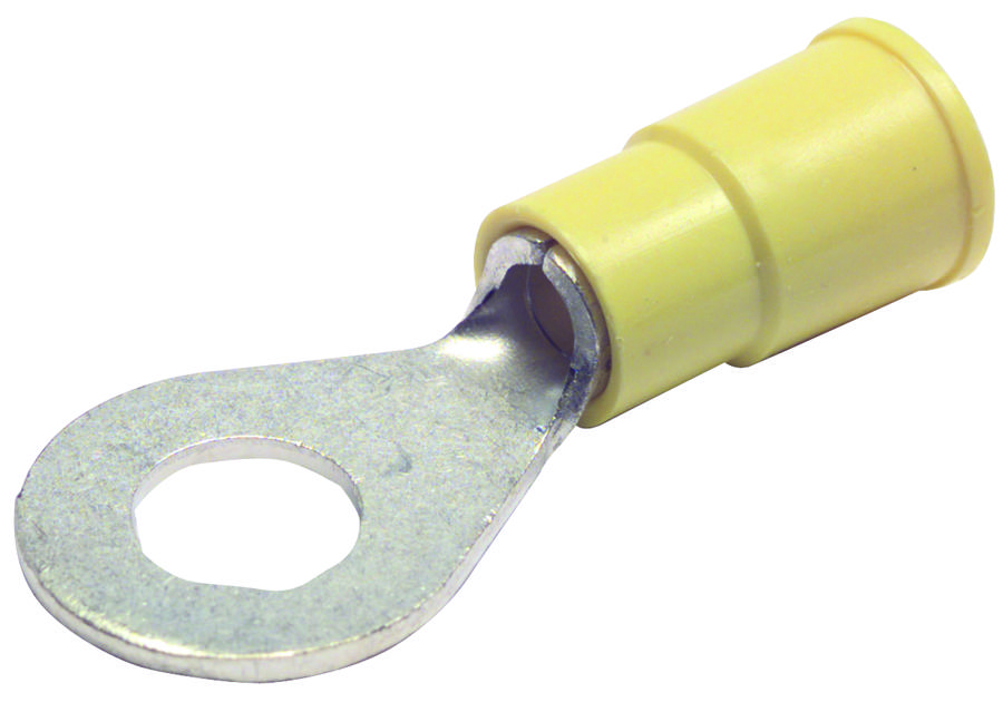 Multicomp Crs-Tv-1025 Terminal, Ring Tongue 1/4In Crimp Yellow