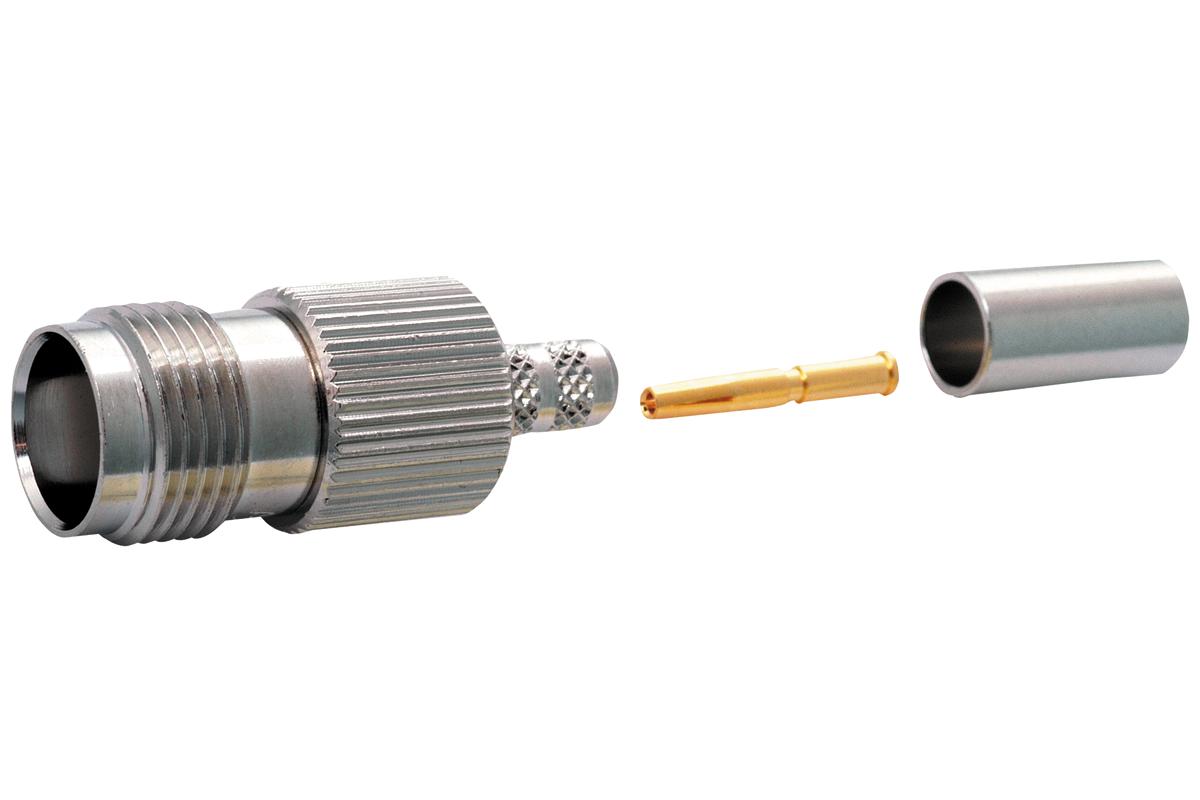 Amphenol RF 122122 Rf/coaxial, Tnc Jack, Straight, 50 Ohm, Crimp