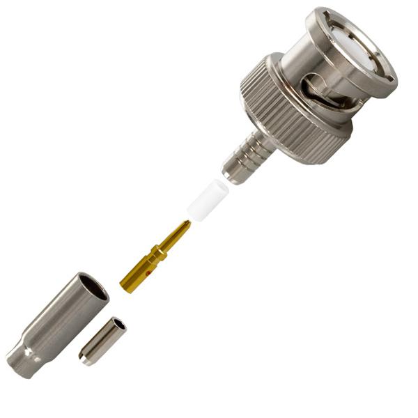 Amphenol RF 000-68175-1005 Rf/coaxial, Bnc Plug, Straight, 50 Ohm, Crimp