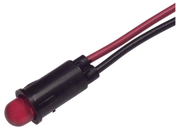 VCC (Visual Communications Company) 5110F1. Panel Mount Indicator, Led, 4.01mm, Red, 2V