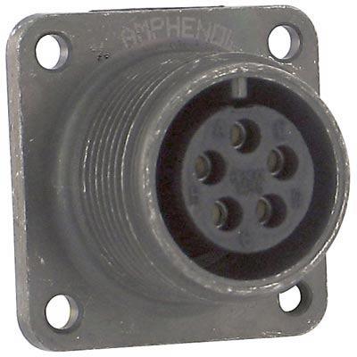 Amphenol Industrial Ms3102A14S-5S. Circular Connector, Receptacle, Size 14S, 5 Position, Box