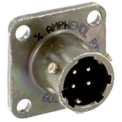 Amphenol Industrial Pt02A-8-4P Circular Connector, Receptacle, Size 8, 4 Position, Box