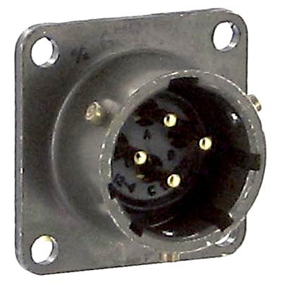 Amphenol Industrial Pt02E-12-4P Circular Connector, Receptacle, 4 Position, Panel