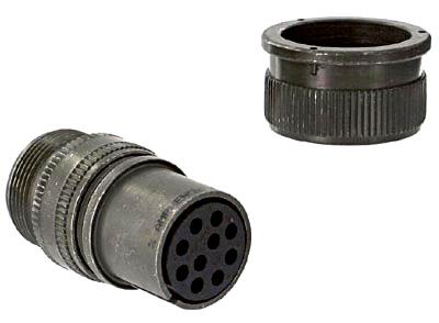 Amphenol Industrial Ms3106A18-1S. Circular Connector Plug Size 18, 10 Position, Cable