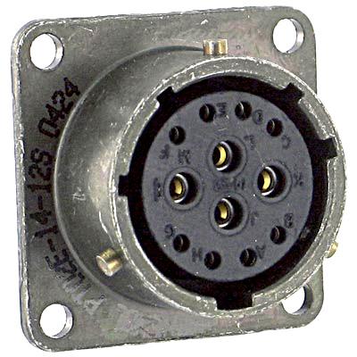 Amphenol Industrial Pt02E-14-12S Circular Connector, Receptacle, Size 14, 12 Position, Box