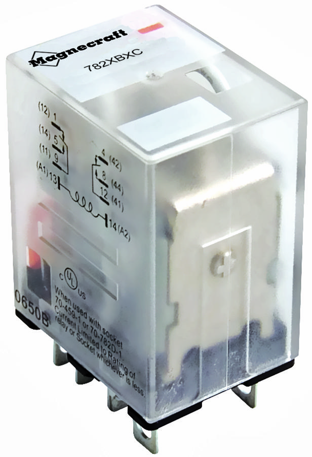 Schneider Electric/legacy Relay 782Xbxm4L-120A Relay, Dpdt, 277Vac, 28Vdc, 12A