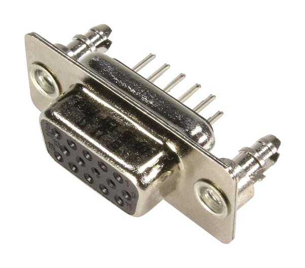 HARTING 09561515512 High Density D-Sub 15Pin Straight Female With Board Locks, Pls4, 4-40Unc Threading 44J4568