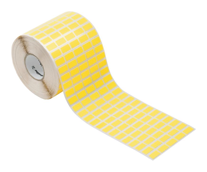 Weidmuller 1059810000 Label, Cotton Fabric, Yellow, 9mm X 17mm