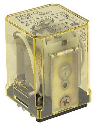 IDEC Rr3B-Ulcac120V Relay, 3Pdt, 120Vac, 30Vdc, 10A