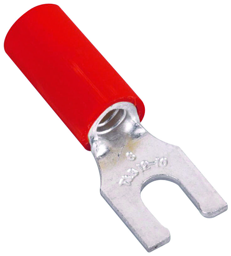 Abb Thomas & Betts Ra18-14F Terminal, Spade/fork, 1/4In, Crimp, Red