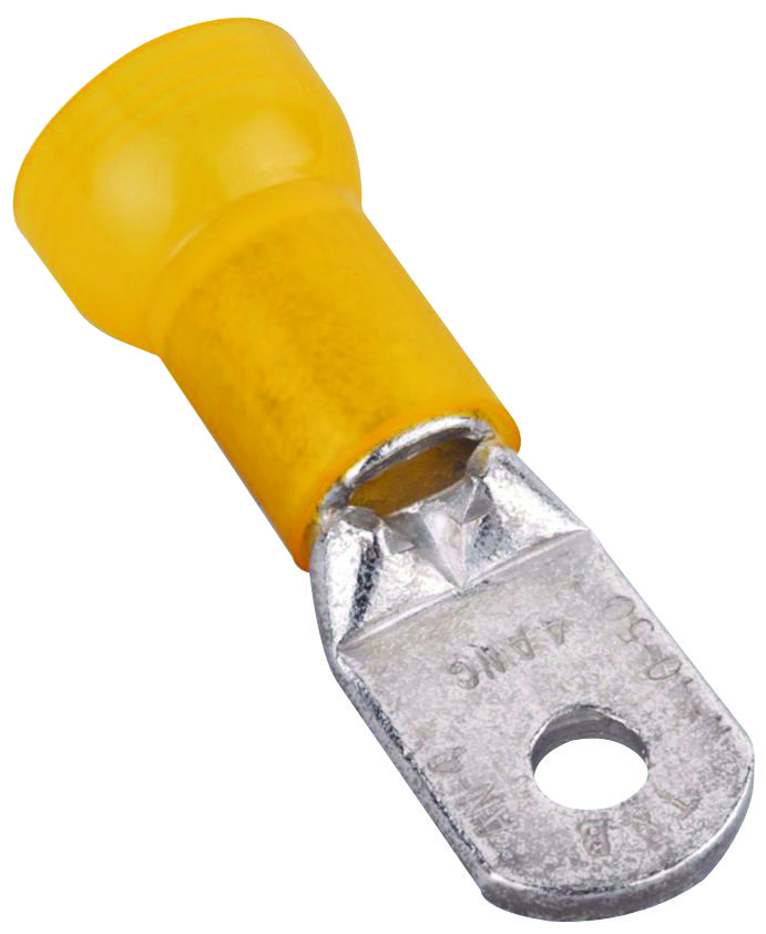 Abb Thomas & Betts Rf4-14 Terminal, Ring Tongue 1/4In Crimp Yellow