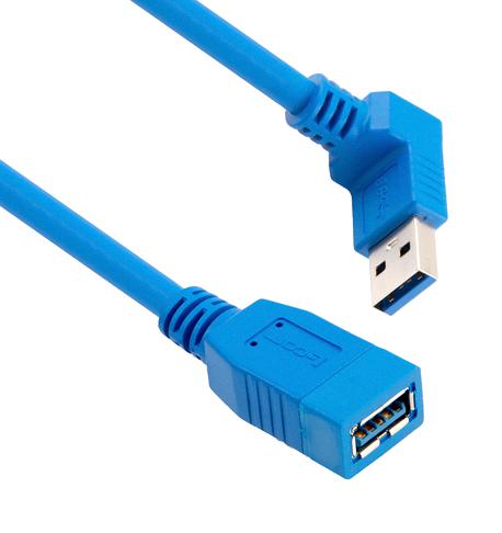 L-Com U3A00066-2M Usb Cable, 3.0 A Rcpt-R/a A Plug, 2M