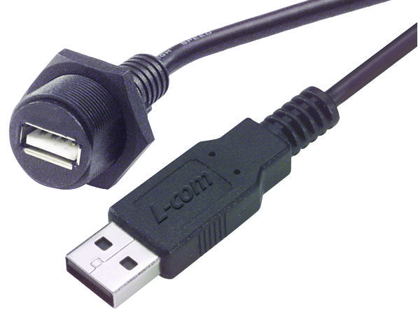 L-Com Wpusbax-3M Computer Cable, Usb, 3M, Black