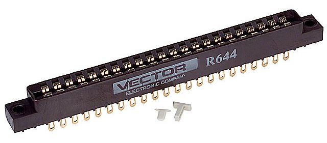 Vector Electronics R644 Card Edge Connector, Dual Side, 44Pos, Panel