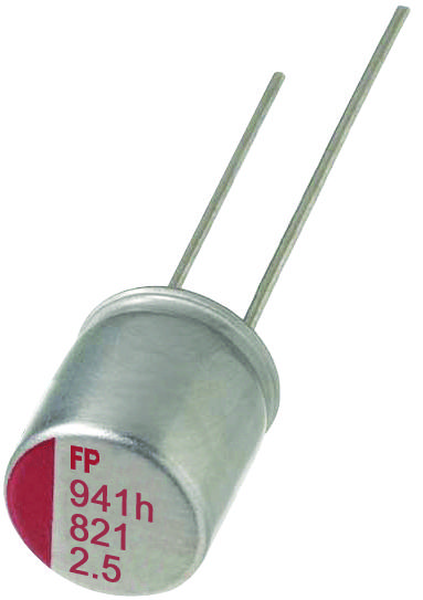 NIchicon Rl80J821Mdn1Kx Aluminum Electrolytic Capacitor, 820Uf, 6.3V, 20%, Radial