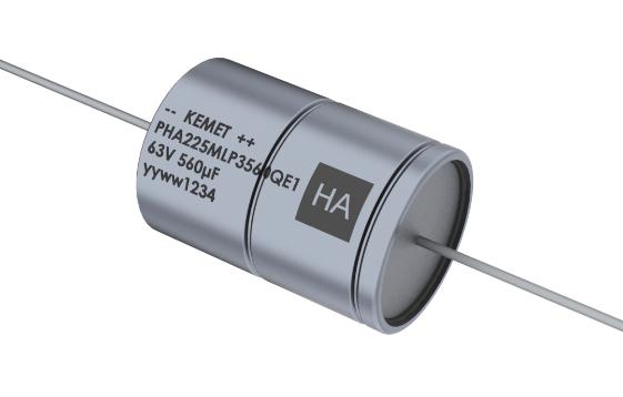 KEMET Pha225Mll3380Qe4. Capacitor, 0.00038F, Aec-Q200, 63V,axial