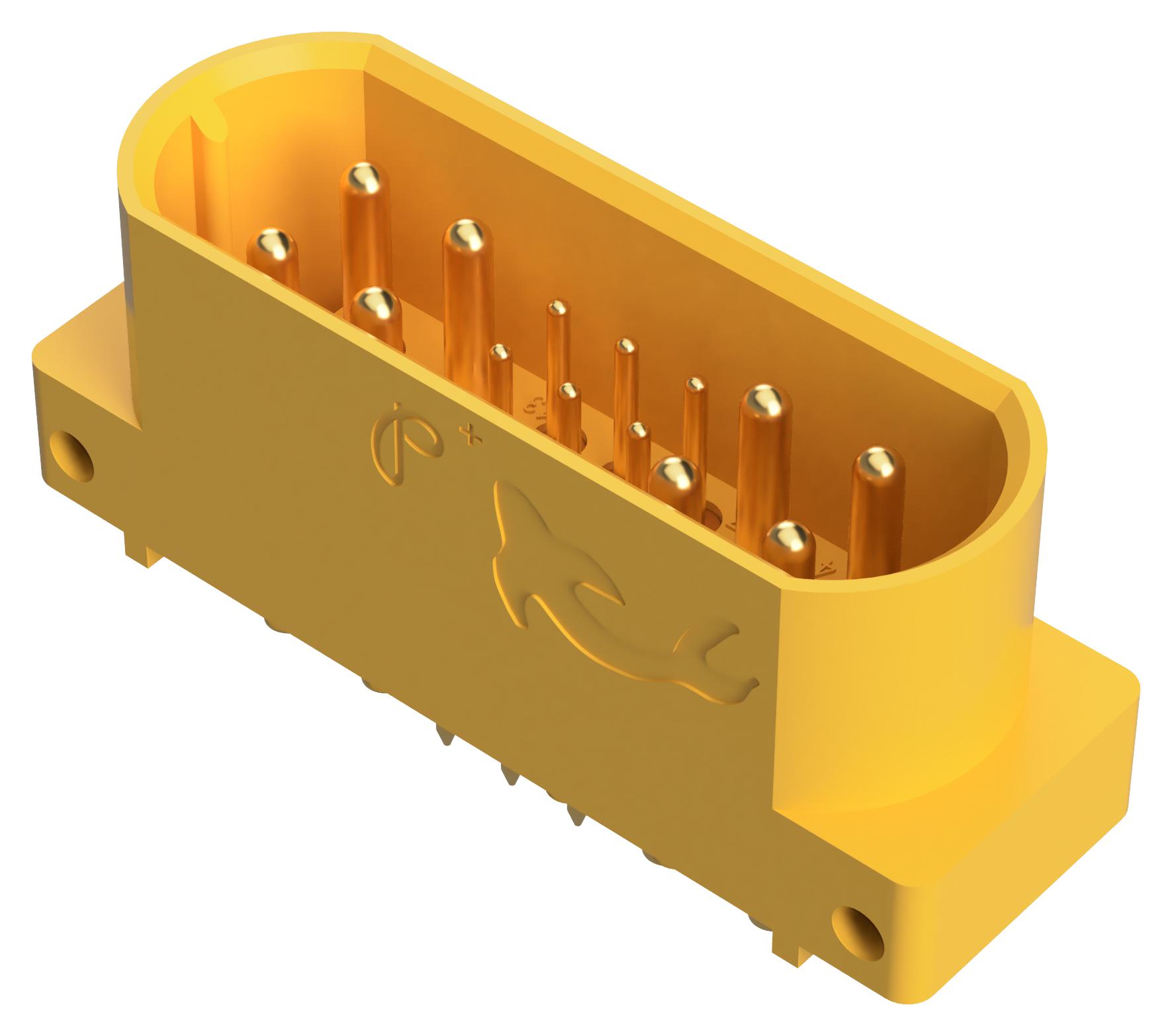 Positronic Gfsh89M37H/aa Rect Pwr Connector, Plug, 17Pos, Tht