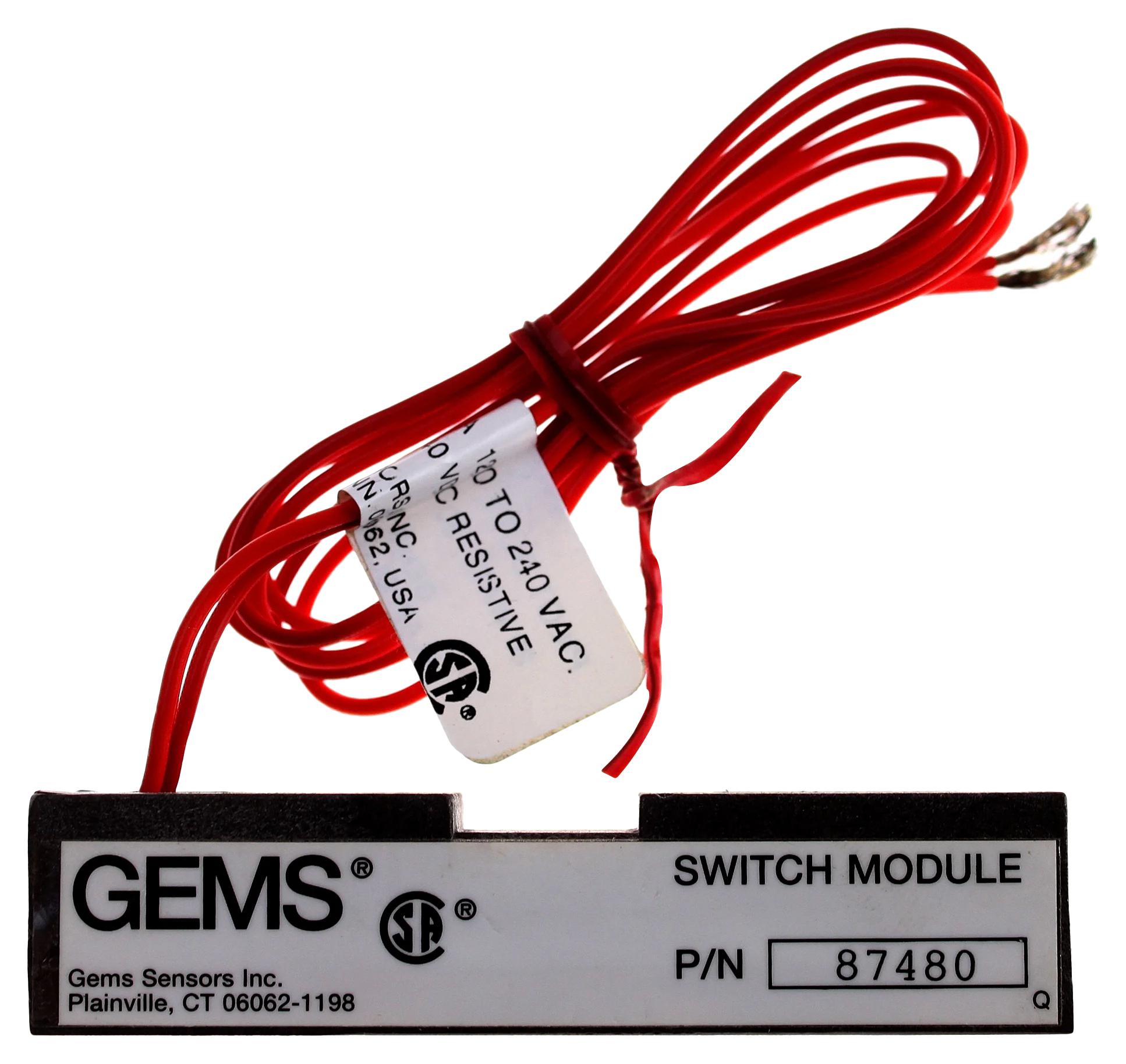 Gems Sensors 87480 Liquid Level Ind, Magnetic, Spst, 20Va