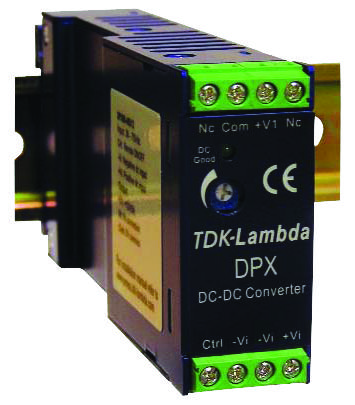 TDK-Lambda Dpx40-24Ws05. Dc-Dc Converter, Din Rail, 1 O/p, 40W, 8