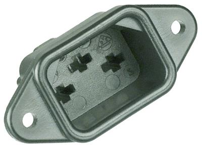 Amp Connectors / Te Connectivity 206637-1 Connector, Power Entry, Receptacle, 15A