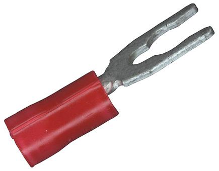 Amp Connectors / Te Connectivity 53241-1 Terminal, Spade/fork, #8, Crimp, Red