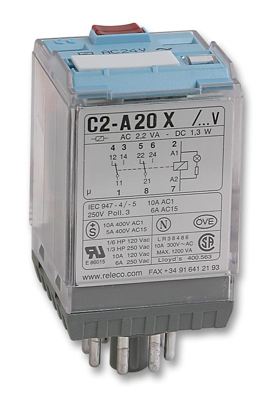 Turck C9-A41X/120Vac Power Relay, 4Pdt, 250Vac, 30Vdc, 5A