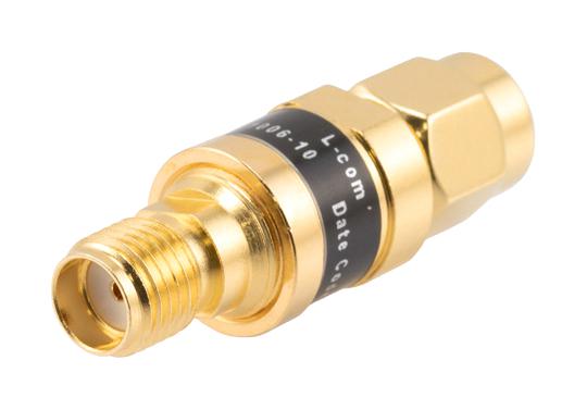 L-Com Lcat1006-10 Rf Attenuator, Sma Plug-Jack, 50 Ohm