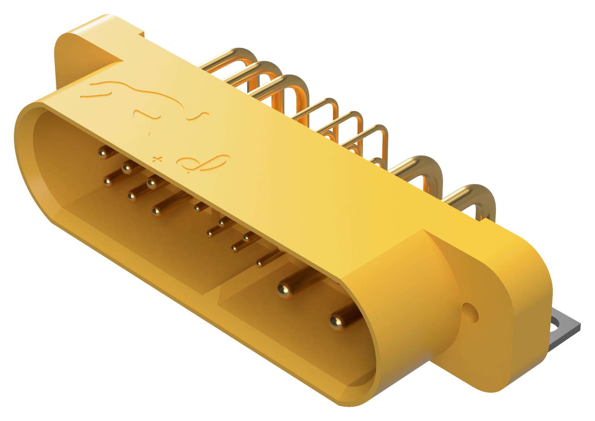 Positronic Gfsh435M4B/aa Rect Pwr Connector, R/a Plug, 25Pos, Tht