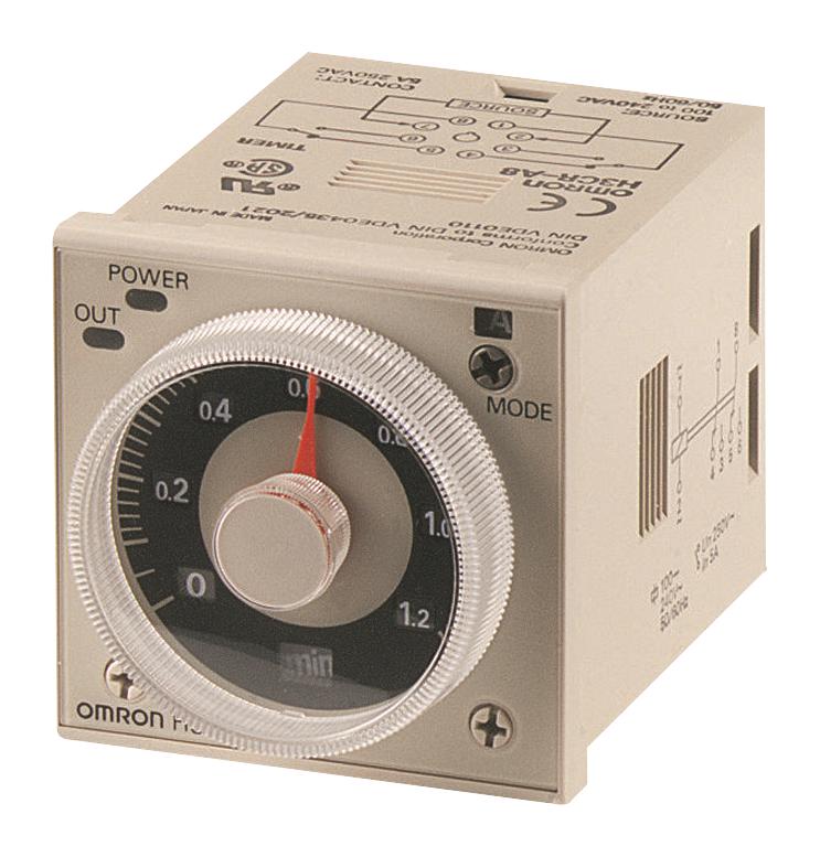 Omron Industrial Automation H3Cra8301Ac100-240/dc100-125 Solid-State Timer, Multifunction, 600H