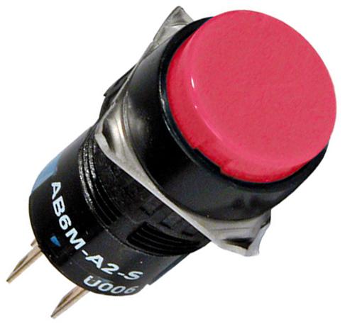 IDEC Ab6M-M1-R Pushbutton, Spdt, 1A, 240V, Quick Connectorect