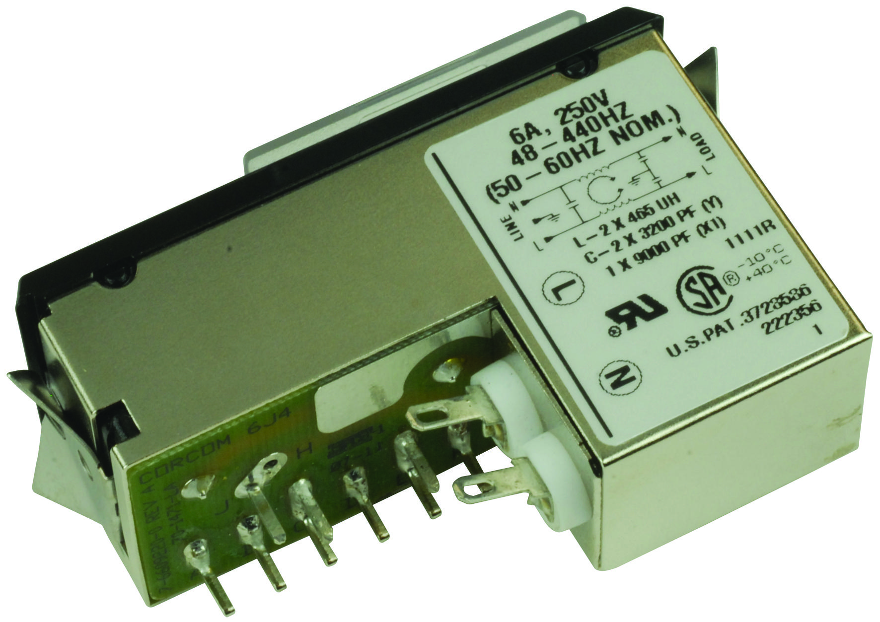 Corcom / Te Connectivity 6J4-2 Power Entry Module, Receptacle, 6A