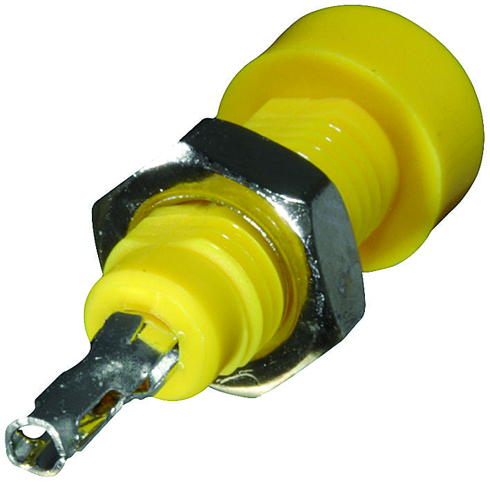 Johnson Cinch Connectivity 105-0807-001 Tip Jack, 5700V, 10A, Yellow