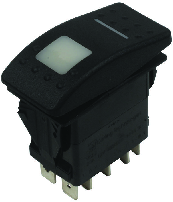 Carling Technologies Vld2Uhnb-Aac00-000 Switch, Rocker, Dpst, 20A, Black