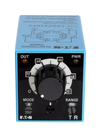 Eaton Cutler Hammer Trnp240Ac Time Delay Relay, Dpdt, 10A, 240Vac, Skt