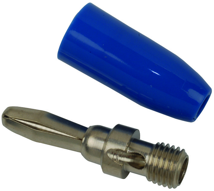 Johnson Cinch Connectivity 108-0310-001 Banana Plug, 15A, Solderless, Blue