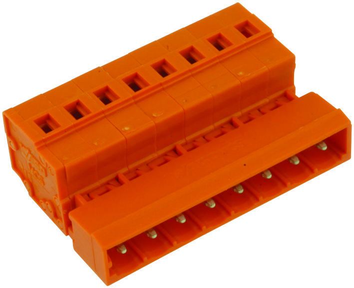 WAGO 231-638 Terminal Block, Pcb, 8 Position, 28-12Awg