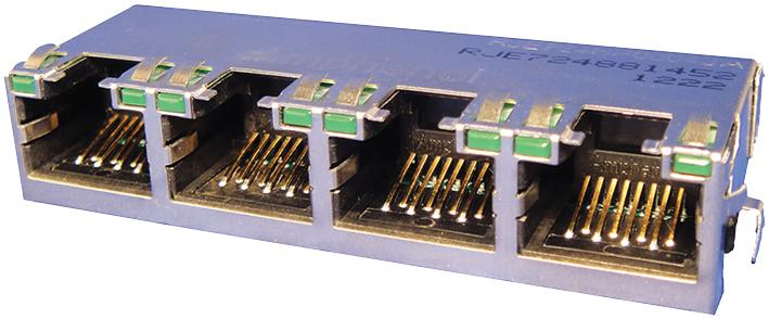 Amphenol Communications Solutions Rje72-488-1451 Connector, Modular Jack, 4Port, 8P8C