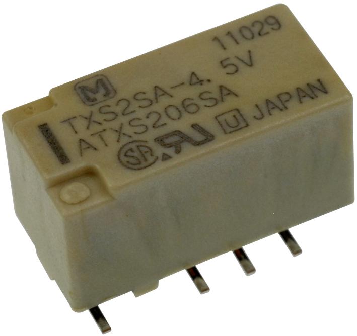 Panasonic Txs2Sa-4.5V-Z Relay, Signal, Dpdt, 30Vdc, 1A