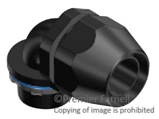 Abb Thomas & Betts Lt938P Conduit Fitting, Ra, Thermoplastic, Black, 9.53mm