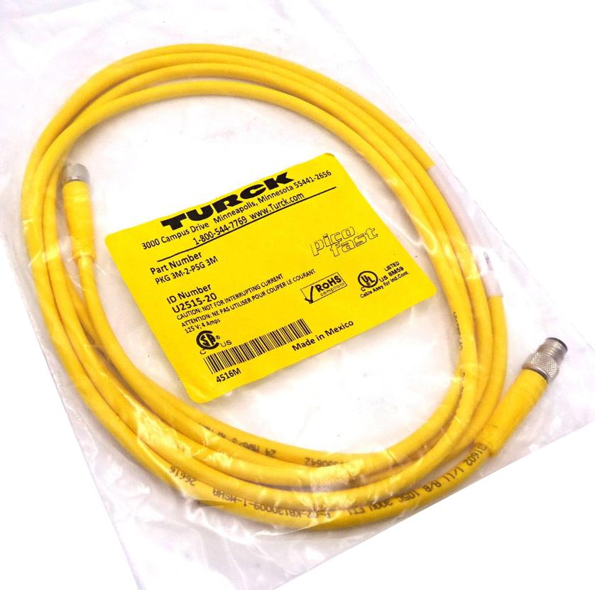 Turck Pkg 3M-2-Psg 3M Cordset, Industrial Automation Sensor