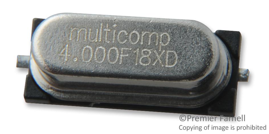 Multicomp Pro Mcrsd04000F183000Rr Crystal, 4Mhz, 18Pf, 11.4 X 4.7mm