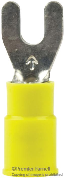 3M Mng10-6Fx Terminal, Fork, Stud 6, Crimp, Yellow