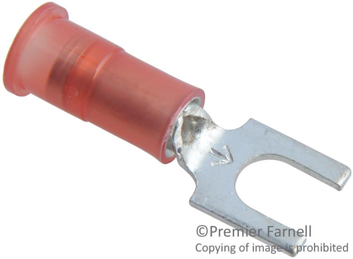 3M Mng18-6Fb/sx Terminal, Fork, Stud 6, Crimp, Red