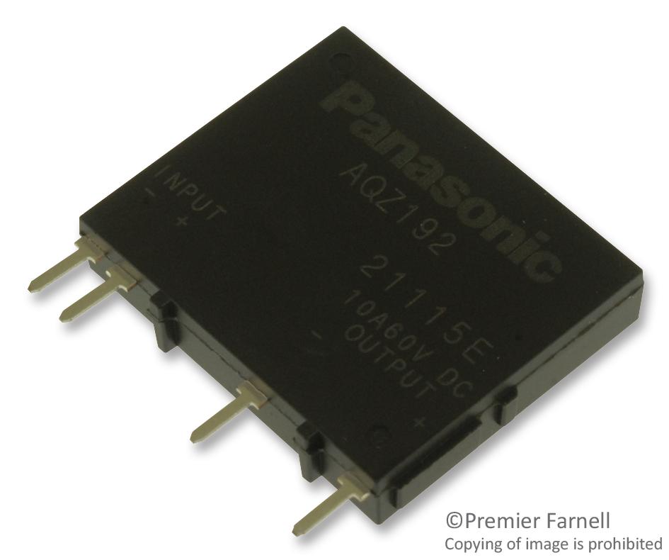 Panasonic Aqz192. Ssr, Mosfet, Spst-No, 10A, 10Ma, 60V