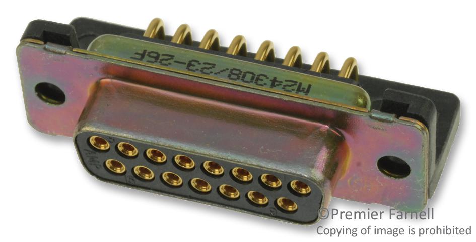 Amp Connectors / Te Connectivity M24308/23-26F D Sub Connector, Standard, Socket, 15 Position