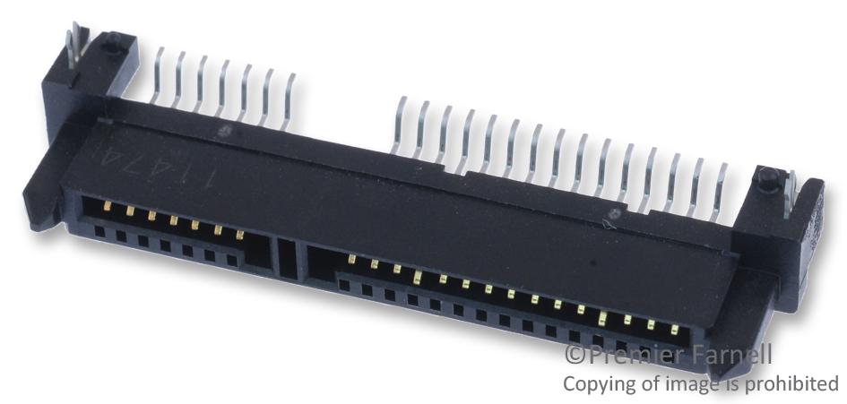 Amphenol Communications Solutions 10034814-001Lf Sata Connector, Receptacle, 22 Position, Smt