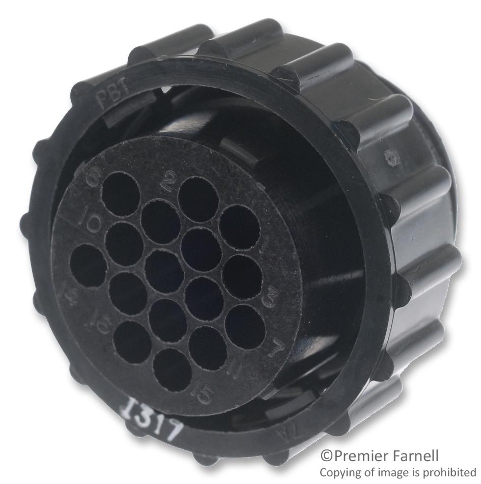 Amp Connectors / Te Connectivity 213849-1 Circular Connector Housing, Plug, 16 Position, Cable