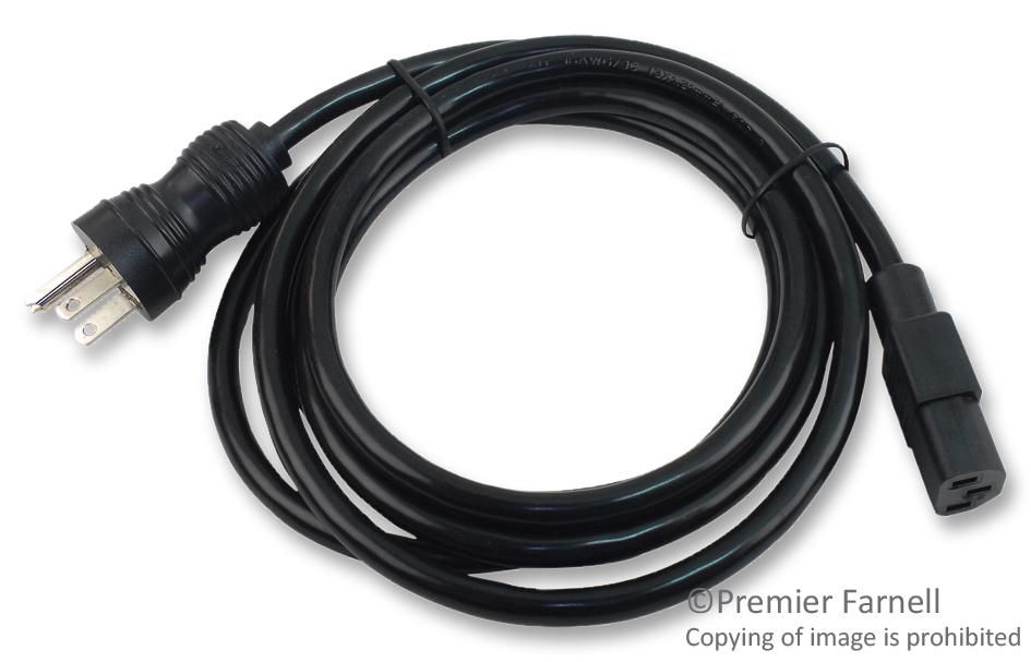 Multicomp Spc13269 Power Cord, Nema5-15P/iec, 8Ft, 13A 125V, Black