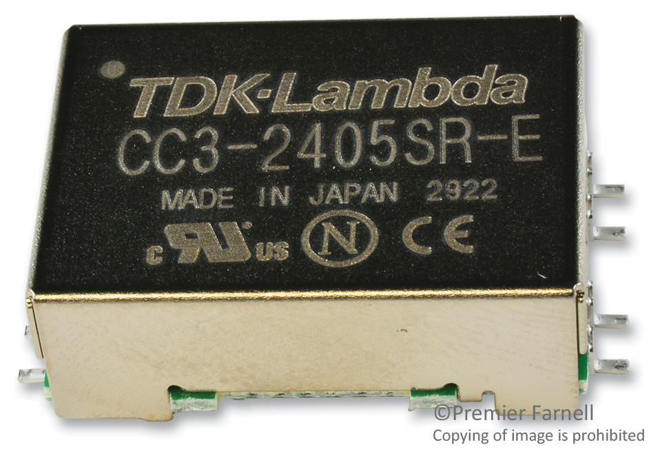 TDK-Lambda Cc32405Sre Dc-Dc Converter, Iso Pol, 1 O/p, 3W, 600Ma, 5V